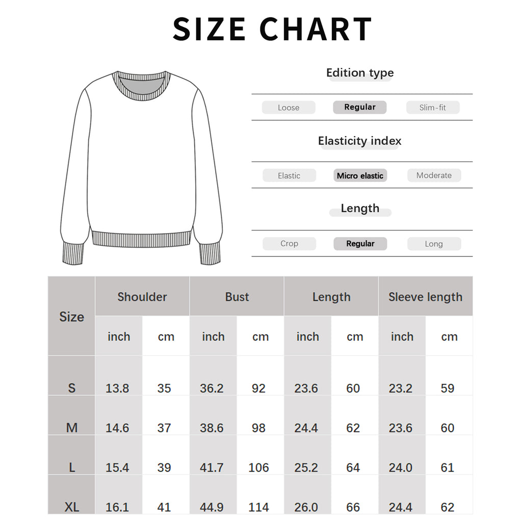 QUALFORT Women’s Crew Neck Pullover Sweater, Soft Lightweight Long Sleeve Knit Top, Solid Color Casual Sweater - Beige